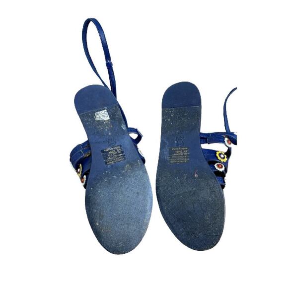 TORY BURCH MARGUERITE CALF LEATHER SANDALS SIZE 7 - Picture 4 of 8